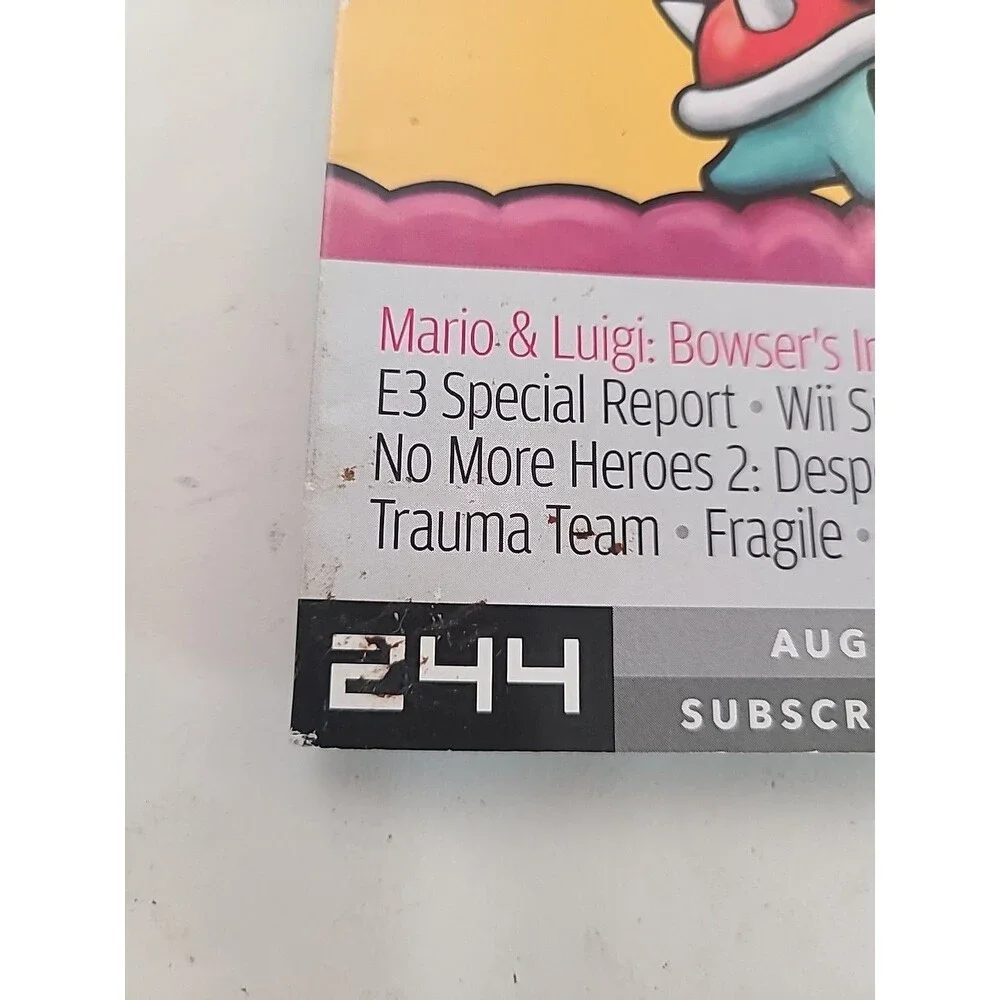 Nintendo Power Volume 244 Mario & Luigi Bowser's Inside Story No Poster